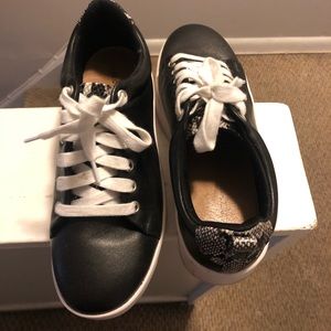 Halogen Sneakers with Snakeskin Detail